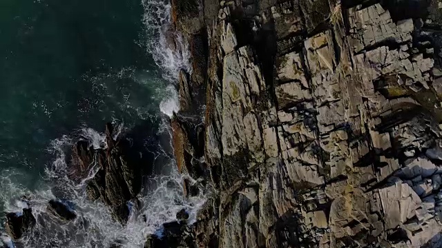 鸟瞰新英格兰海岸视频素材