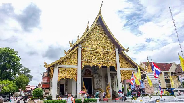 时间流逝:泰国清迈的佛寺。视频素材