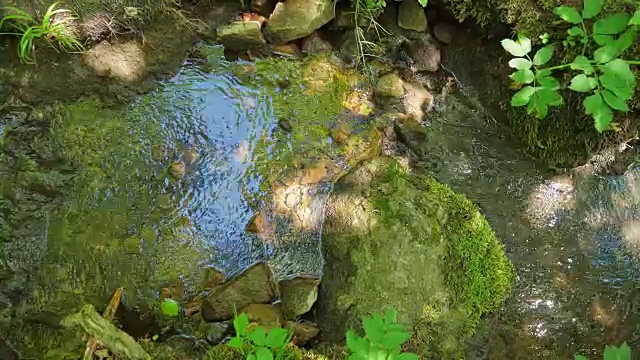 慢镜头，瀑布，高山溪流，高速帧率视频素材