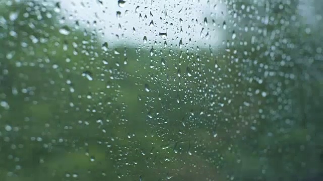 雨中旅行火车玻璃视频素材