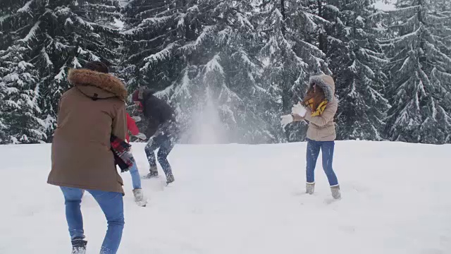 年轻夫妇/ Zakopane/波兰视频素材