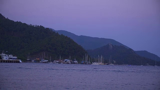 土耳其:城市和大海的夜景视频素材