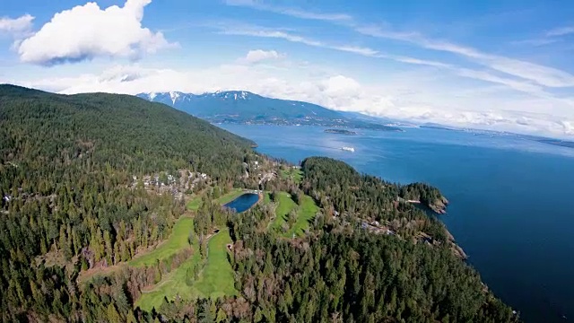 Bowen Island Cowans Point Seymour Bay Ferry Vancouver BC航拍视频素材