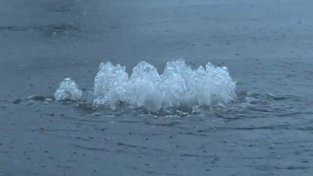 下水道溢流，暴雨倾盆视频素材