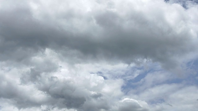 在下雨和雷暴之前，戏剧性的天空和暴风雨云的时间流逝视频素材