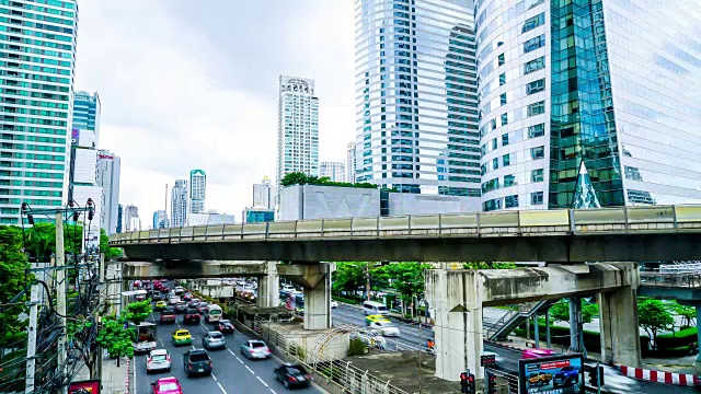 泰国曼谷沙顿区视频素材