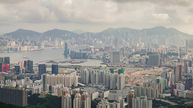 香港的天际线。视频素材