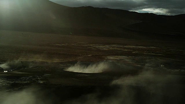 热气腾腾的火山。Hverarond地热区域视频素材