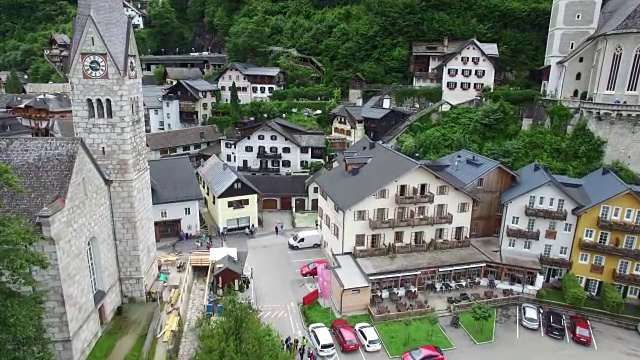 哈尔斯塔特村。上奥地利州视频素材