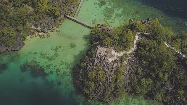 从上往下看海滩景观视频素材