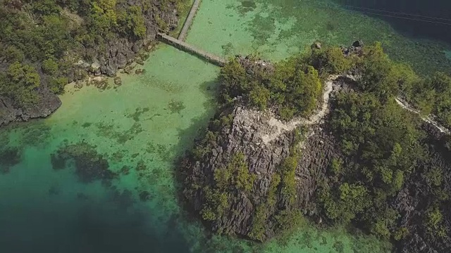 4k海滩景观无人机视图视频素材