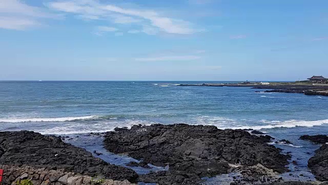 济州岛海滩-时间流逝，大韩民国视频素材