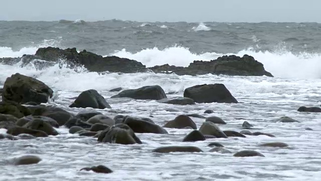 苏格兰西南部的风浪视频素材