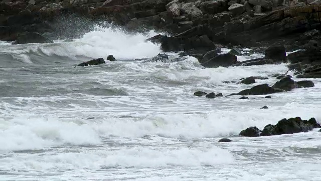 苏格兰西南部的风浪视频素材