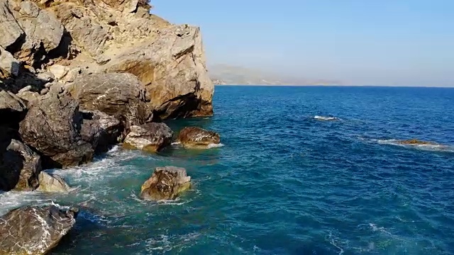 海岸线，地中海，岩石视频素材