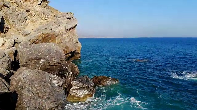 海岸线，地中海，岩石视频素材