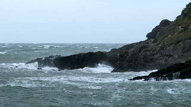 苏格兰西南部的风浪视频素材