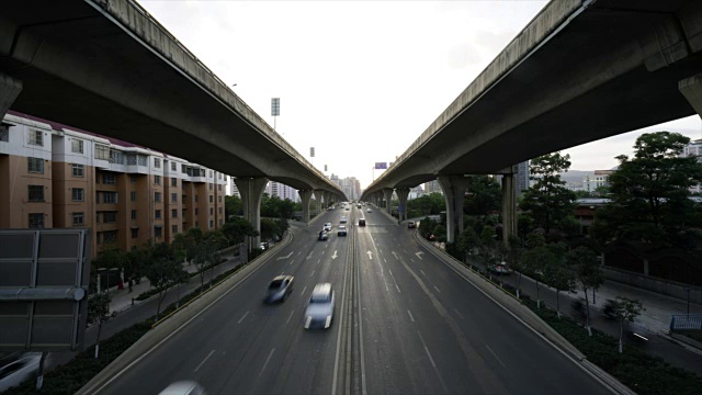 城市高架高速公路视频素材