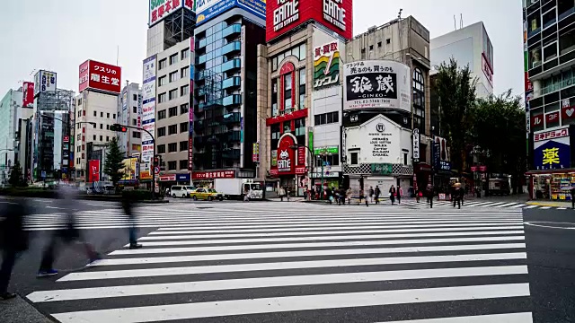 日本东京歌舞伎町的4k延时建筑视频素材