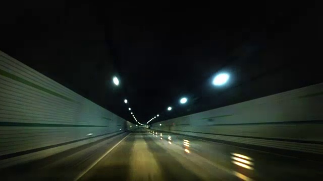 公路隧道速度运动视频素材