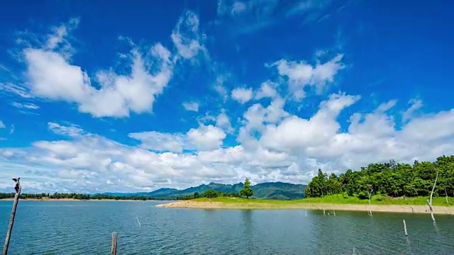 太湖热带风情岛，蓝天白云视频素材