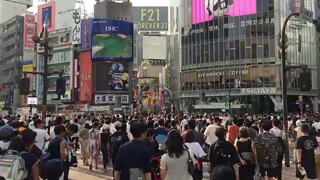 日本东京涩谷路口视频素材