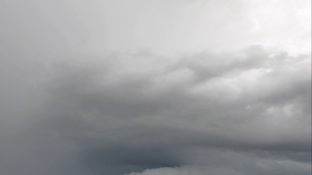 在下雨和雷暴之前，戏剧性的天空和暴风雨云的时间流逝视频素材