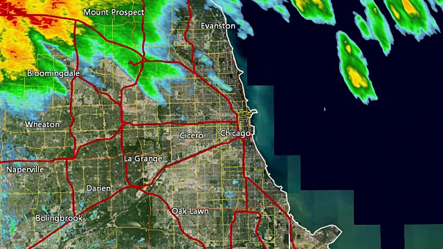 2015年6月芝加哥恶劣天气雷达视频素材