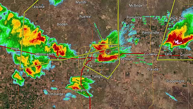 2011年11月，阿马里洛TX恶劣天气雷达延时视频素材