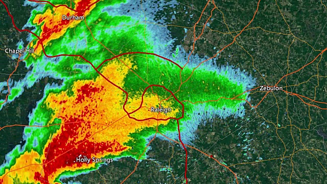 2011年罗利NC龙卷风多普勒雷达视频素材