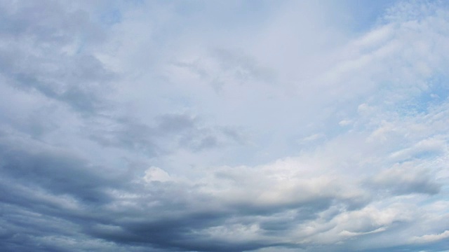 在下雨和雷暴之前，戏剧性的天空和暴风雨云的时间流逝视频素材