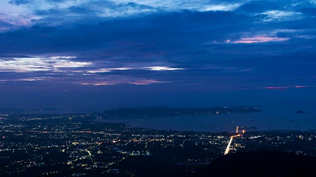 从白天到夜晚的泰国普吉市视频素材