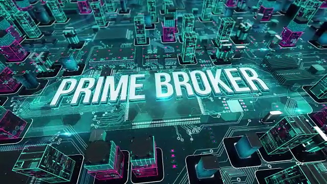 Prime broker具有数字技术的概念视频素材