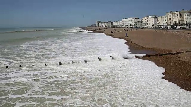 沃辛英国西苏塞克斯南部海岸度假胜地视频素材