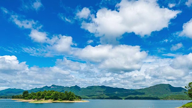 太湖热带风情岛，蓝天白云视频素材