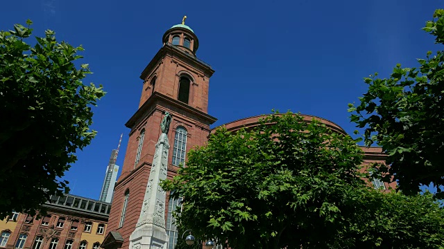 保罗skirche，保罗广场，法兰克福，海斯，德国视频素材