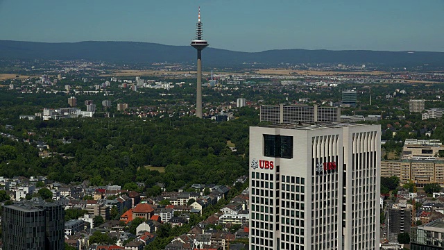 Opernturm, UBS Europe SE和Television Tower，法兰克福am Main, Hesse，德国视频素材