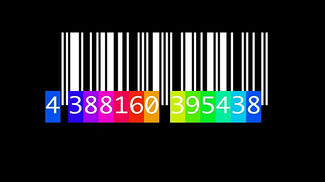 扫描条形码孤立视频素材