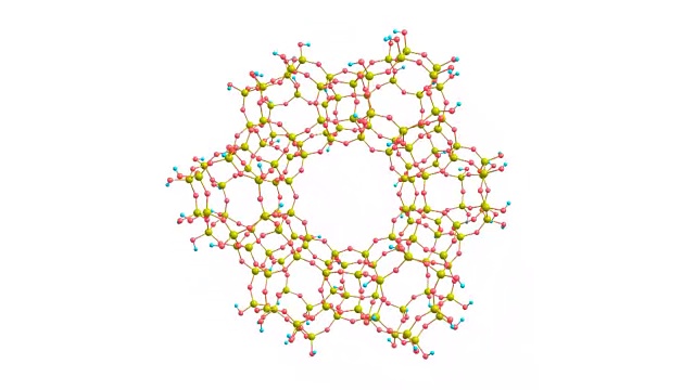 旋转沸石分子视频素材