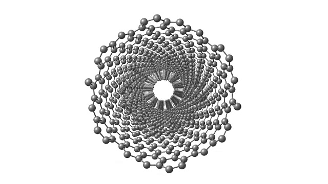 旋转多壁纳米管分子视频素材