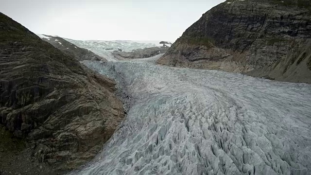 Nigardsbreen冰川无人机视频素材