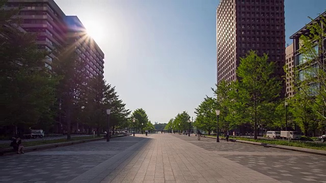 东京站的城市景观视频素材