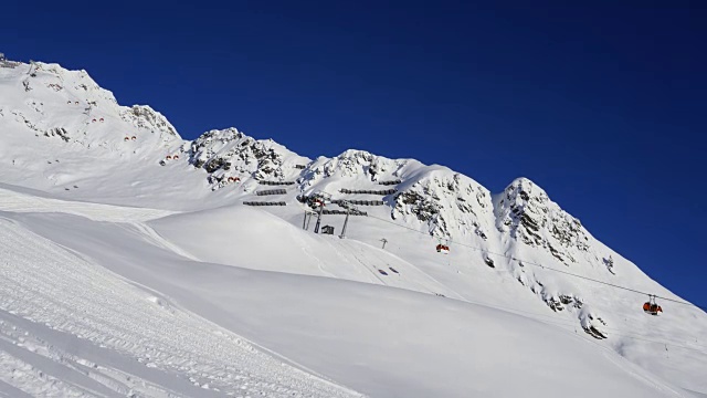 Silvretta Montafon山谷的冬天视频下载