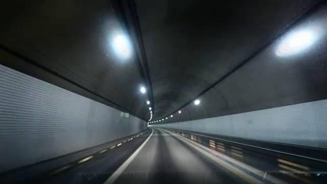 公路隧道速度运动视频素材