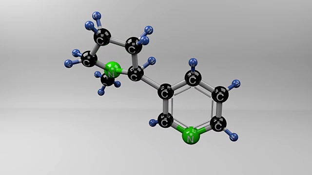 尼古丁分子。视频素材