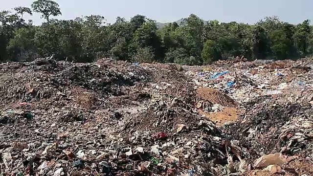 大型垃圾场废弃物视频素材