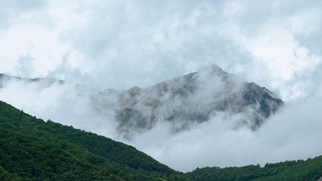 通过延时拍摄白羽山云图。视频素材