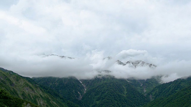 通过延时拍摄白羽山云图。视频下载