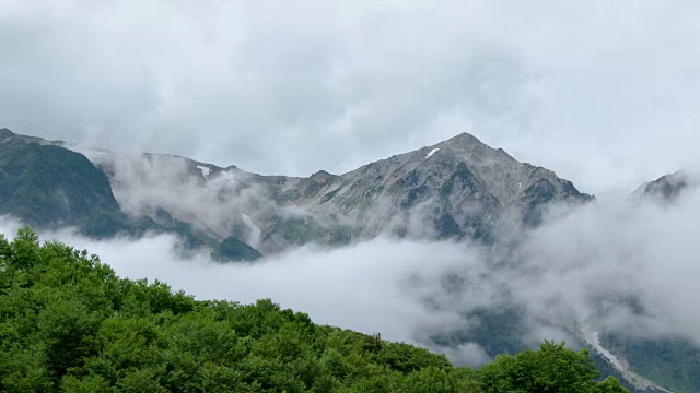 通过延时拍摄白羽山云图。视频素材