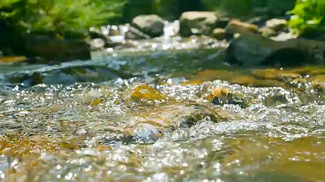 小溪流水视频素材